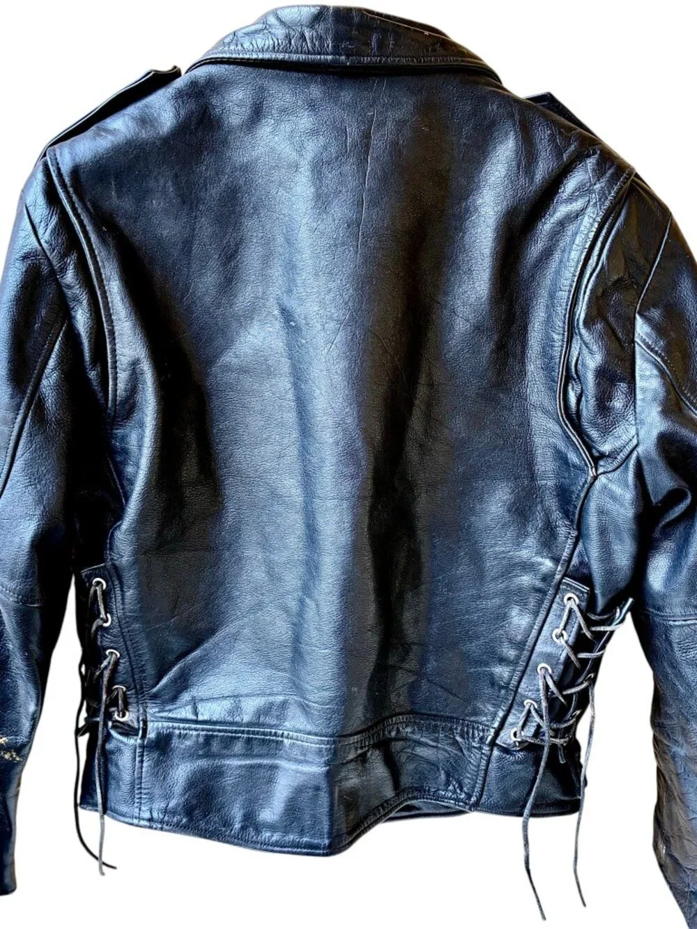 WILSONS LEATHER Jacket Thinsulate Black Moto Biker Zip Belt Mens Medium
